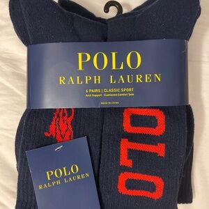 Polo Ralph Lauren Blue 6 Pairs Socks Men’s